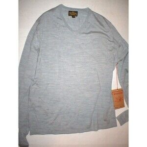 New NWT True Religion Jeans Mens Sweater Gray Heather V Neck Casual XXL Nice 2XL